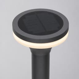 Terra Solar Path Light — solar panel top and ground spike detail